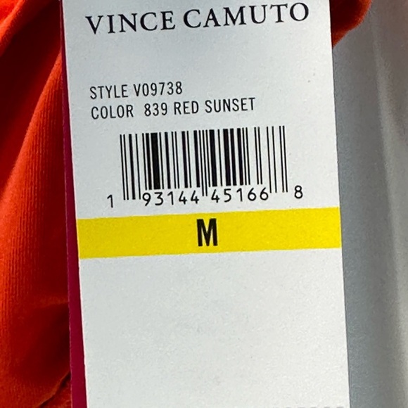 Vince Camuto Tie Waist Bikini Bottom - Red Sunset - size Medium - Picture 5 of 7